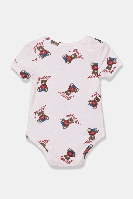 Guess dres bawełniany niemowlęcy H6RW02.KA6W4.PPY2.G różowy