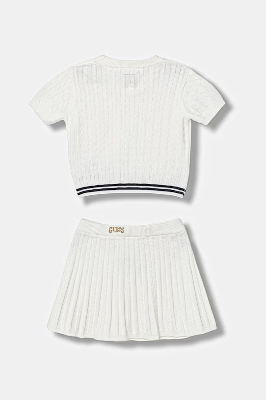 Guess komplet z domieszką wełny dziecięcy 2-pack K6RG08.Z37L1.PPY2 biały SS26