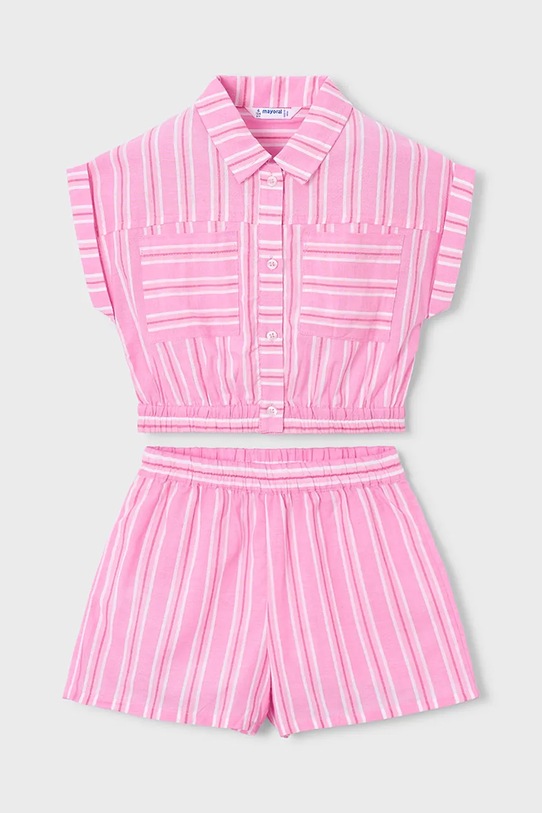 Mayoral komplet bawełniany dziecięcy 3226.6H.Mini.PPY2 różowy SS26