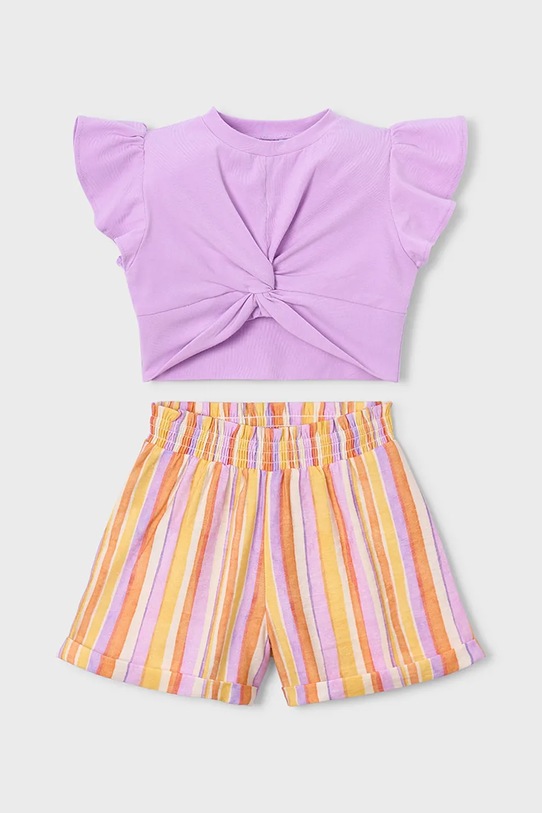 Mayoral komplet dziecięcy 3227.6J.Mini.PPY2 fioletowy SS26