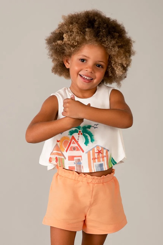 Παιδικό βαμβακερό σετ Mayoral στάμπα πορτοκαλί 3228.6L.Mini.PPY2