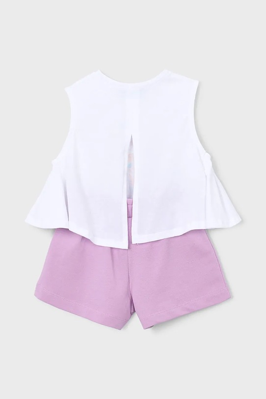 Παιδικό βαμβακερό σετ Mayoral 3228.6L.Mini.PPY2 μωβ SS26