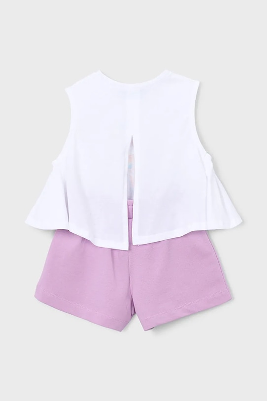 Παιδικό βαμβακερό σετ Mayoral 3228.6L.Mini.PPY2 μωβ SS26