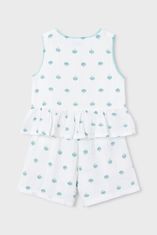 Mayoral komplet bawełniany dziecięcy 3229.6L.Mini.PPY2 biały SS26