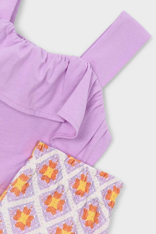 Κοριτσίστικα Παιδικό βαμβακερό σετ Mayoral 3230.6L.Mini.PPY2 μωβ