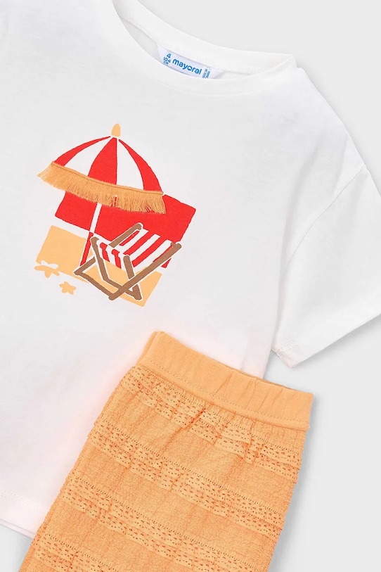 Dziewczynka Mayoral komplet bawełniany dziecięcy 3231.6M.Mini.PPY2 pomarańczowy