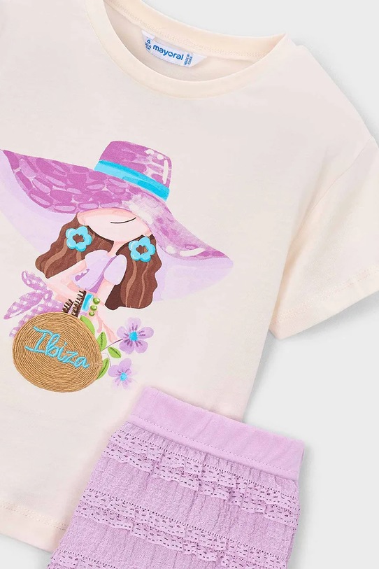 Dziewczynka Mayoral komplet bawełniany dziecięcy 3231.6M.Mini.PPY2 fioletowy