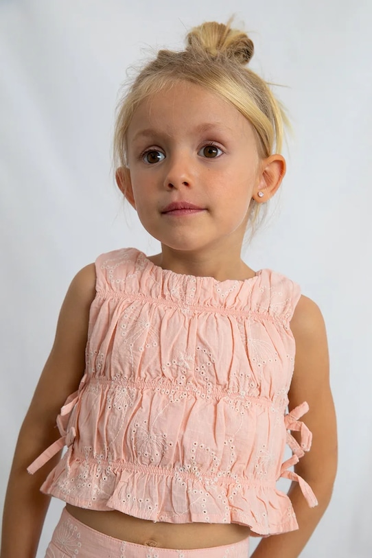 Mayoral komplet bawełniany dziecięcy 3592.6A.Mini.PPY2 różowy