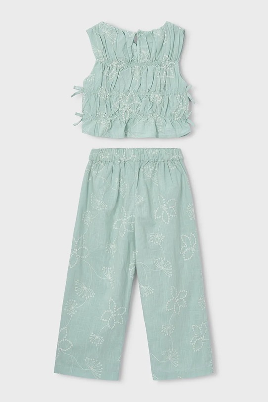 Pamučna dječja trenirka Mayoral 3592.6A.Mini.PPY2 tirkizna SS26