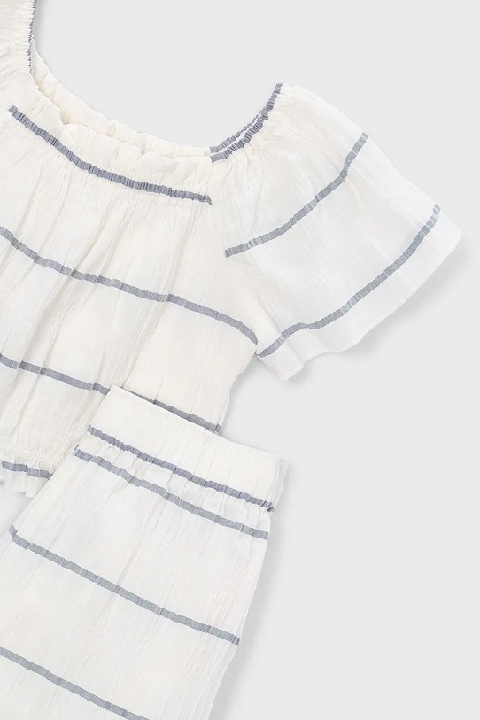 Deklice Otroški komplet z dodatkom lanu Mayoral 3593.6B.Mini.PPY2 bela