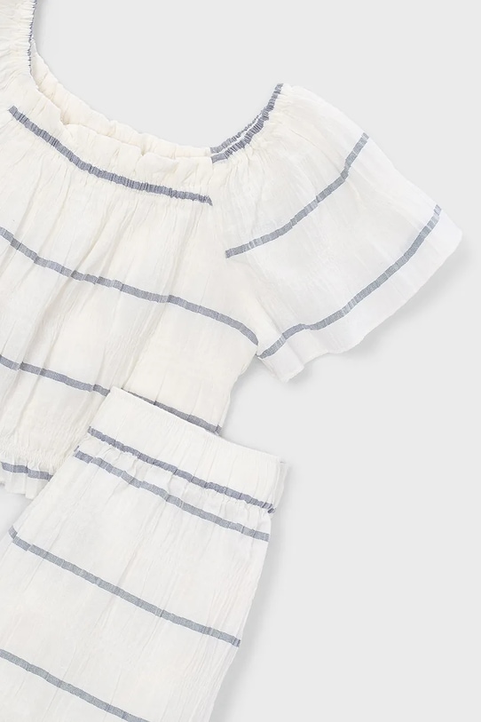 Deklice Otroški komplet z dodatkom lanu Mayoral 3593.6B.Mini.PPY2 bela