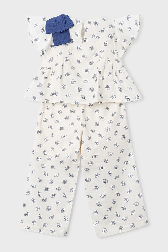 Dziewczynka Mayoral komplet z dodatkiem lnu dziecięcy 3594.6C.Mini.PPY2 beżowy