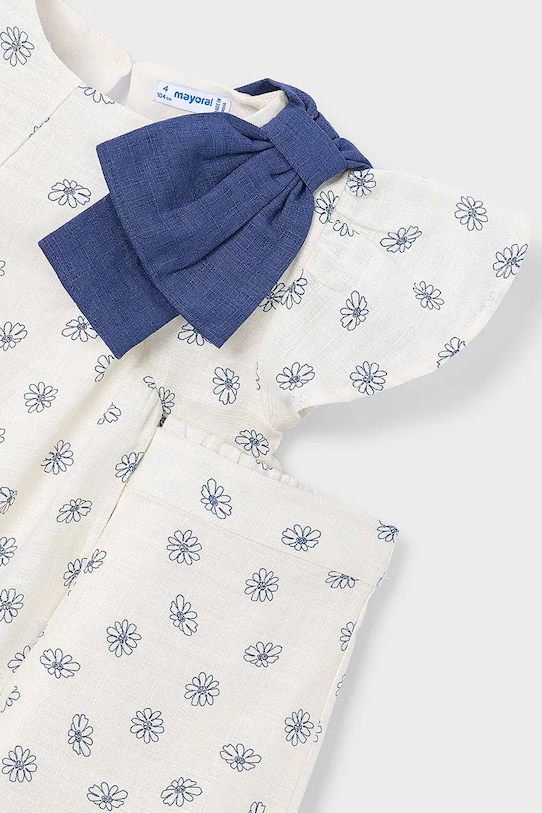 Mayoral komplet z dodatkiem lnu dziecięcy beżowy 3594.6C.Mini.PPY2