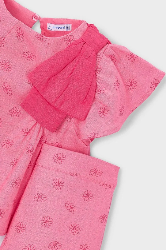 Deklice Otroški komplet z dodatkom lana Mayoral 3594.6C.Mini.PPY2 roza
