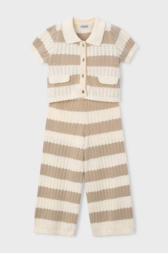 Детски памучен комплект Mayoral памук бежов 3595.6C.Mini.PPY2