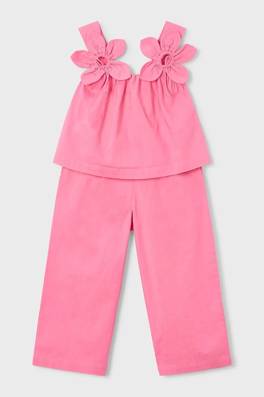 Mayoral komplet bawełniany dziecięcy 3596.6D.Mini.PPY2 różowy SS26