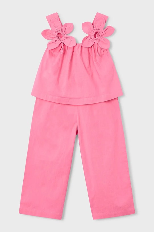 Mayoral komplet bawełniany dziecięcy 3596.6D.Mini.PPY2 różowy SS26