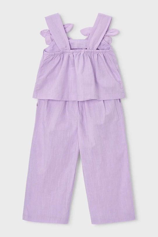 Pamučna dječja trenirka Mayoral 3596.6D.Mini.PPY2 ljubičasta SS26