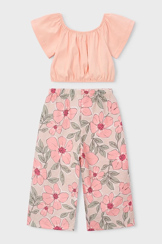 Dziewczynka Mayoral komplet bawełniany dziecięcy 3597.6L.Mini.PPY2 pomarańczowy