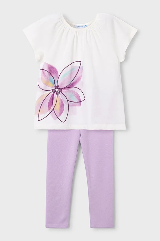 Παιδικό βαμβακερό σετ Mayoral στάμπα μωβ 3723.6A.Mini.PPY2