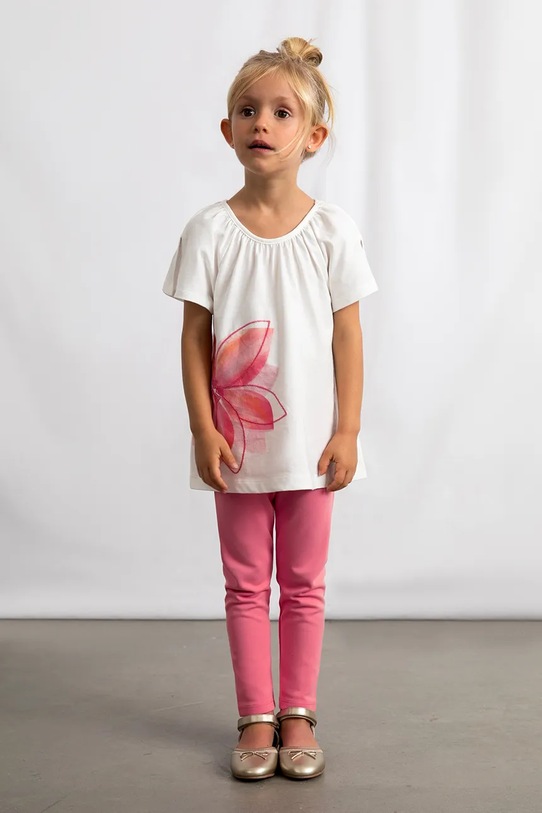 Mayoral komplet bawełniany dziecięcy nadruk różowy 3723.6A.Mini.PPY2