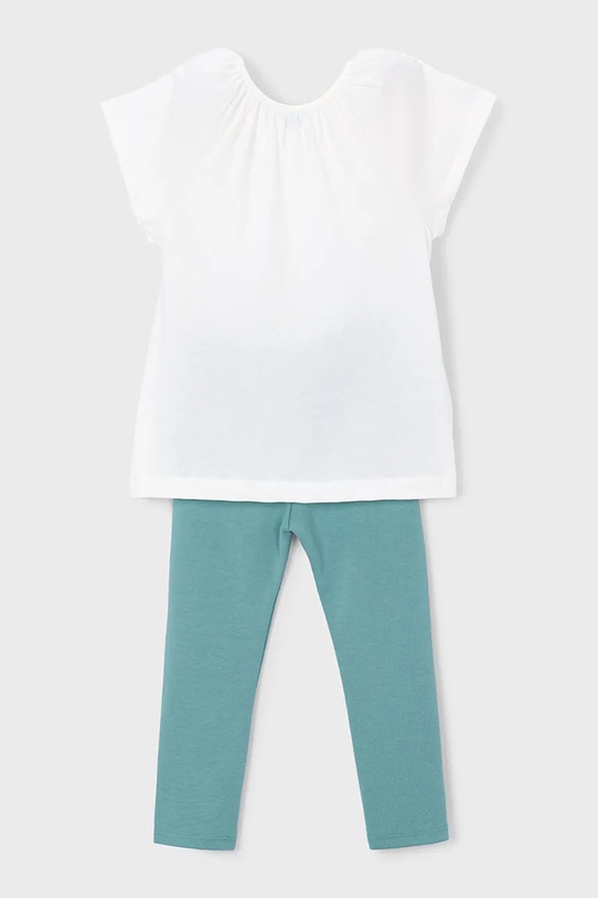 Mayoral komplet bawełniany dziecięcy 3723.6A.Mini.PPY2 turkusowy SS26