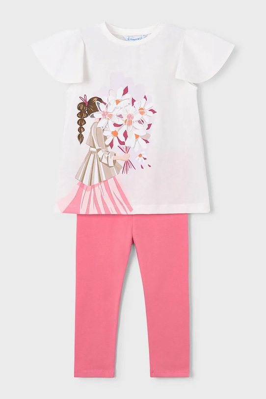 Mayoral komplet dziecięcy dzianina różowy 3724.6B.Mini.PPY2