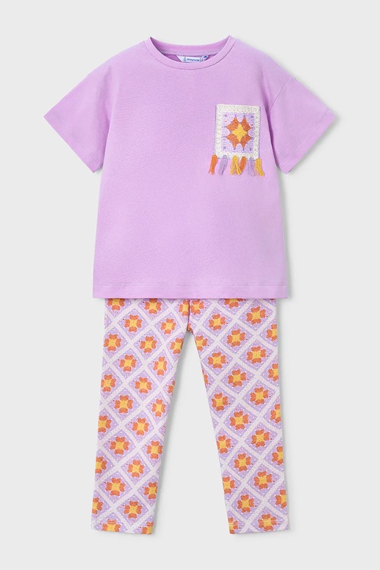 Παιδικό σετ Mayoral 3727.6F.Mini.PPY2 μωβ SS26