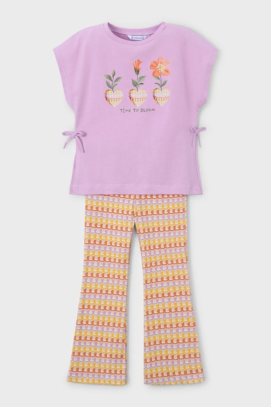 Παιδικό σετ Mayoral στάμπα μωβ 3728.6G.Mini.PPY2