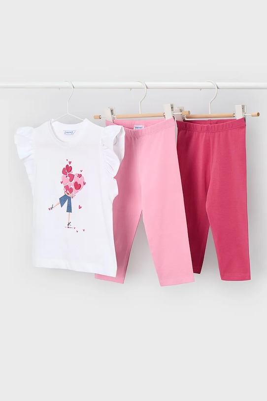 Mayoral komplet dziecięcy nadruk różowy 3729.6H.Mini.PPY2