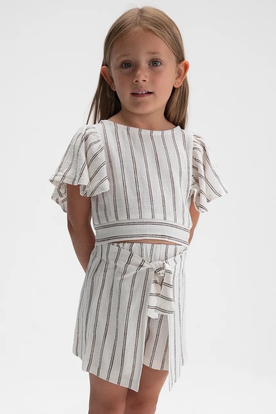 Mayoral komplet z domieszką lnu dziecięcy 3949.6F.Mini.PPY2 beżowy