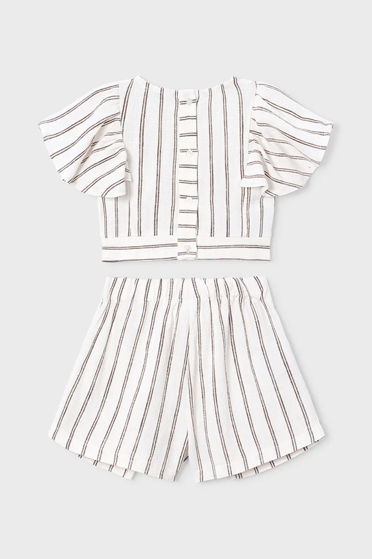 Dziewczynka Mayoral komplet z domieszką lnu dziecięcy 3949.6F.Mini.PPY2 beżowy