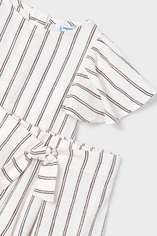 Mayoral komplet z domieszką lnu dziecięcy beżowy 3949.6F.Mini.PPY2