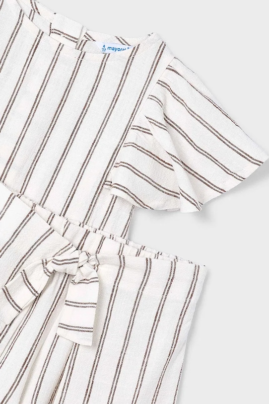 Mayoral komplet z domieszką lnu dziecięcy beżowy 3949.6F.Mini.PPY2