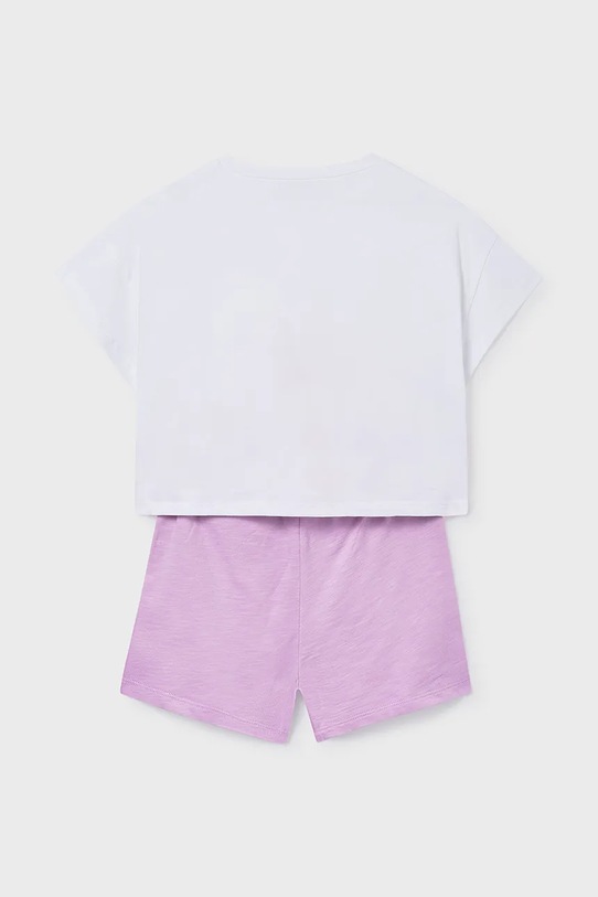 Παιδικό βαμβακερό σετ Mayoral 6211.8K.Junior.PPY2 μωβ SS26