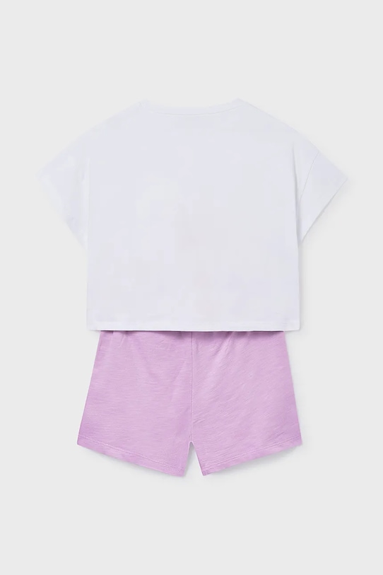 Παιδικό βαμβακερό σετ Mayoral 6211.8K.Junior.PPY2 μωβ SS26