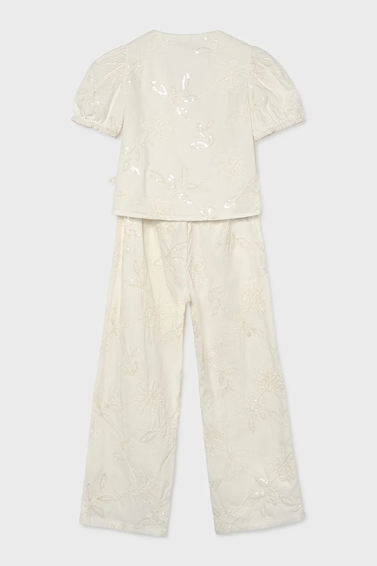 Mayoral komplet bawełniany dziecięcy 6559.8A.Junior.PPY2 biały SS26