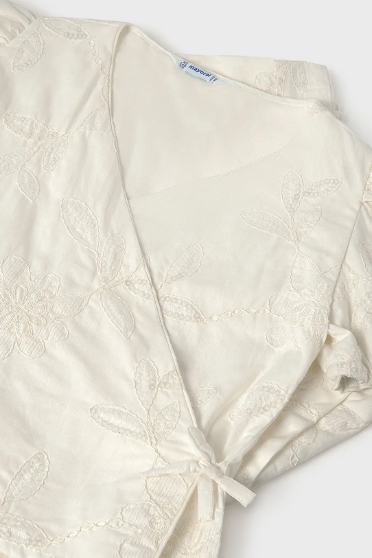 Dziewczynka Mayoral komplet bawełniany dziecięcy 6559.8A.Junior.PPY2 biały