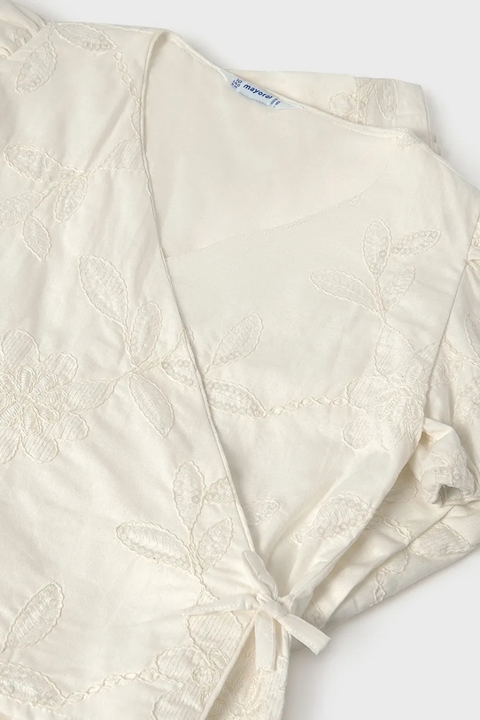 Dziewczynka Mayoral komplet bawełniany dziecięcy 6559.8A.Junior.PPY2 biały