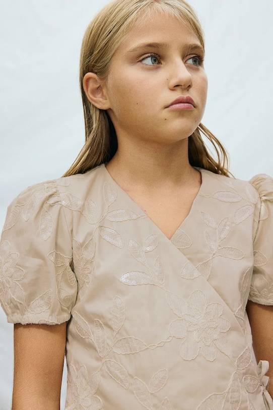 Mayoral komplet bawełniany dziecięcy 6559.8A.Junior.PPY2 beżowy