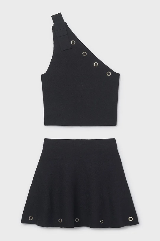 Mayoral komplet dziecięcy tkanina czarny 6918.8B.Junior.PPY2