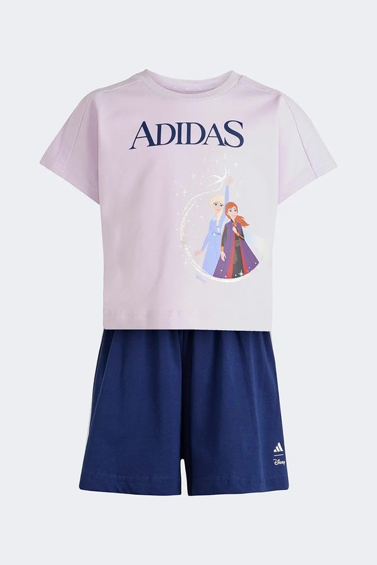 Παιδικό βαμβακερό σετ adidas DISNEY JZ3578 μωβ SS26