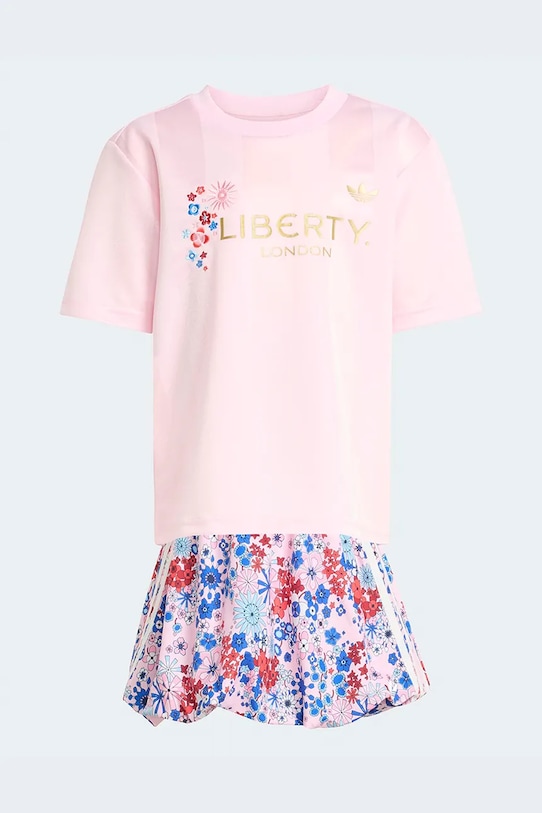 adidas Originals komplet dziecięcy wzorzyste różowy KD1739