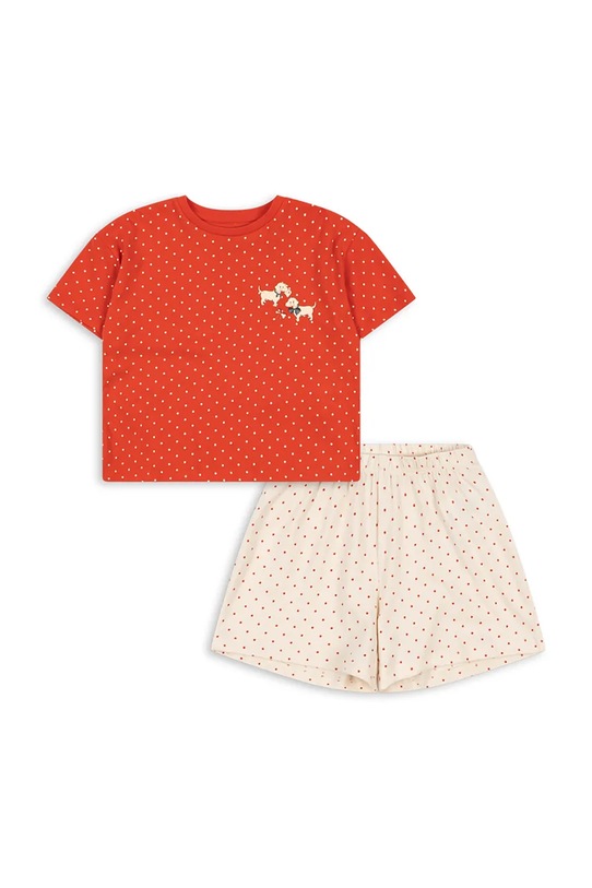 Konges Sløjd komplet bawełniany dziecięcy FAMO BOX FIT SET GOTS KS104802.PPY2 czerwony SS26