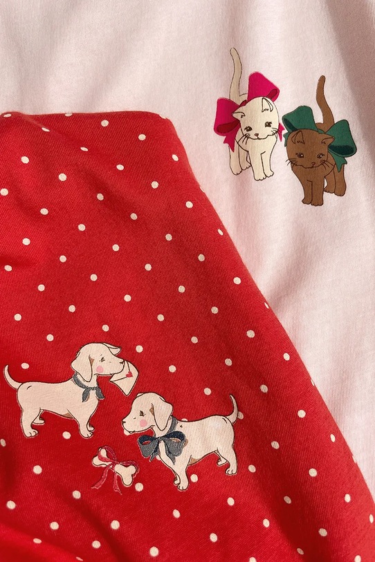 Konges Sløjd komplet bawełniany dziecięcy FAMO BOX FIT SET GOTS KS104802.PPY2 czerwony