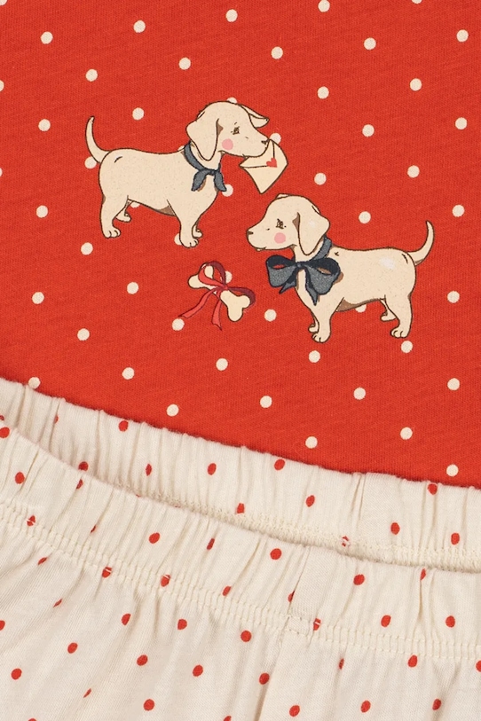 Konges Sløjd komplet bawełniany dziecięcy FAMO BOX FIT SET GOTS czerwony KS104802.PPY2