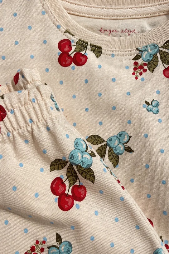 Konges Sløjd komplet bawełniany dziecięcy LIN TEE SET GOTS beżowy KS104935.PPY2