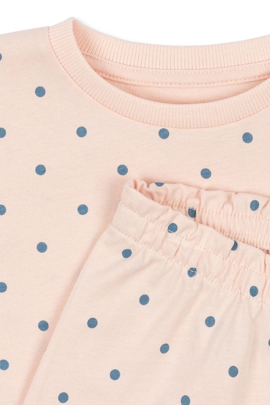 Dziewczynka Konges Sløjd komplet bawełniany dziecięcy LIN TEE SET GOTS KS104935.PPY2 różowy