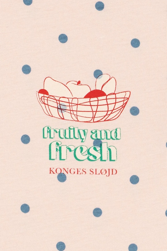 Konges Sløjd komplet bawełniany dziecięcy LIN TEE SET GOTS różowy KS104935.PPY2