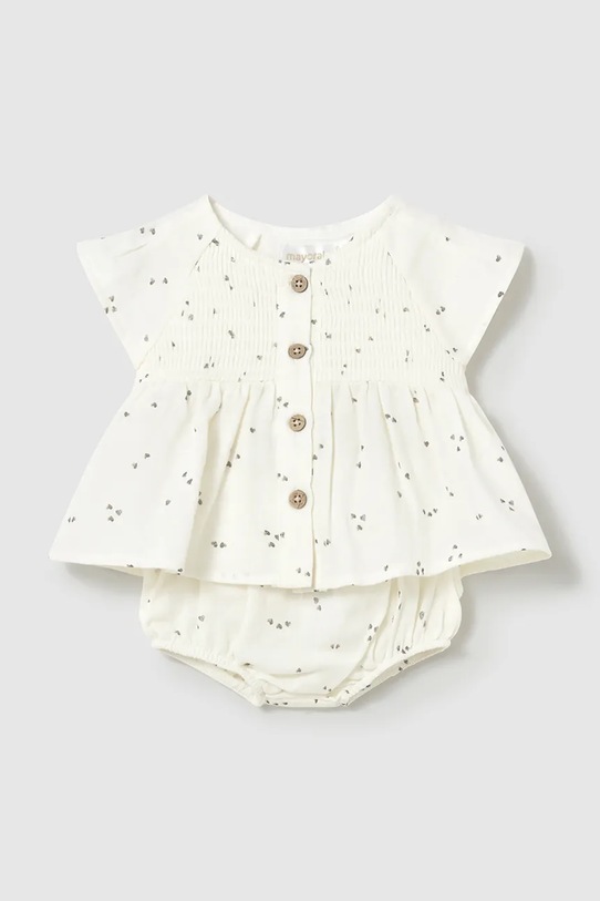 Βρεφικό βαμβακερό σετ Mayoral Newborn βαμβάκι μπεζ 1286.2B.Newborn.PPY2